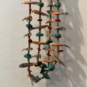 Vintage Native American Fetish Turquoise Necklace